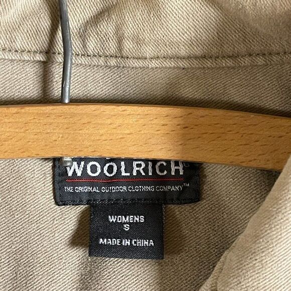 NEW Woolrich Women’s Small Beige Button Denim Trucker Jean Jacket Small - Picture 8 of 11